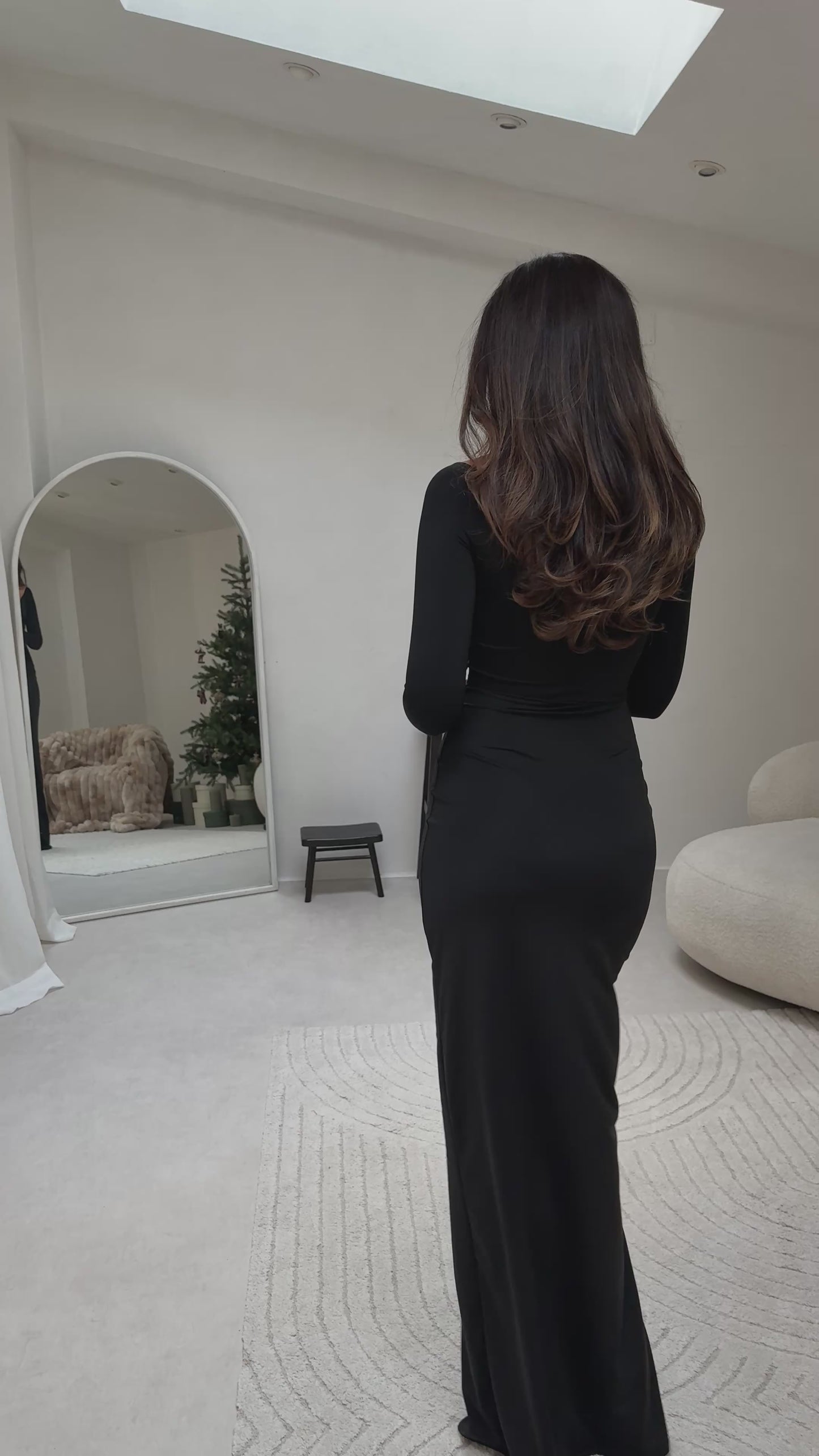 AXIS - Long Sculpted Dress ( Black )